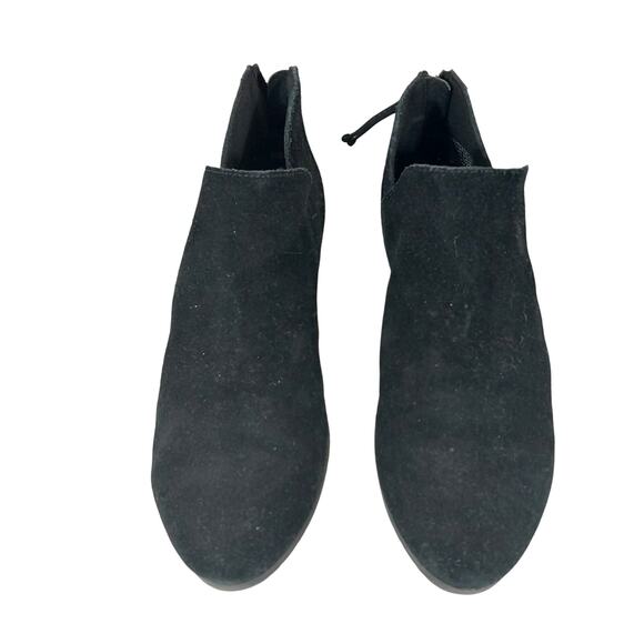 KENNETH COLE! REACTION BLACK GENUINE SUEDE LEATHER CHUNKY HEEL BOOTS! SZ 6.5M - Picture 4 of 10